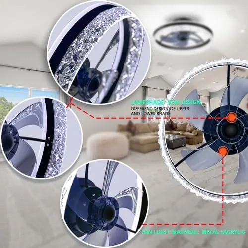 The Ceiling Fan with Light, Low Profile Flush Mount Ceiling Fan in real use