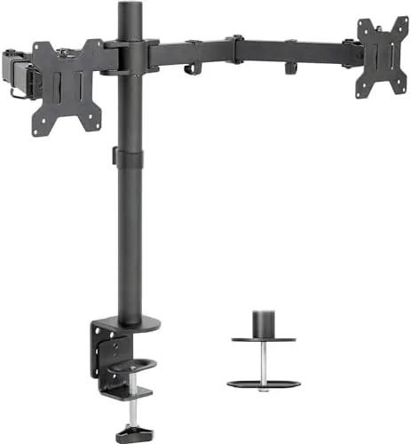 Rear view of the ASUS ProArt PA278QV showing the dual stand mounting