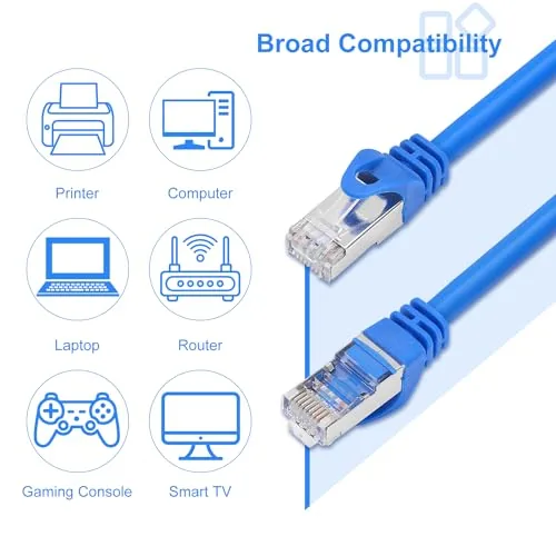 Another view of the CAT 6 Shielded Ethernet Cable 50FT, Indoor High-Speed (SFTP) 10Gbps
