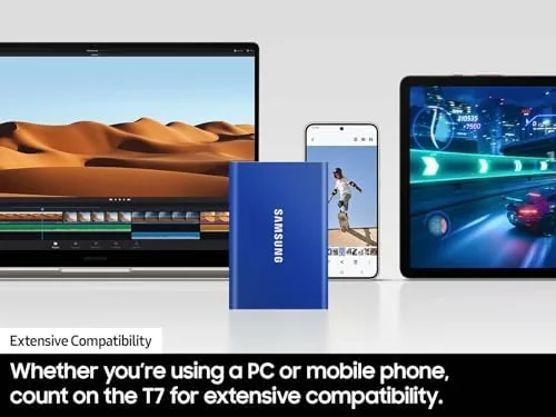 Another view of the SAMSUNG T7 Portable SSD, 4TB External Solid State Drive, Speeds