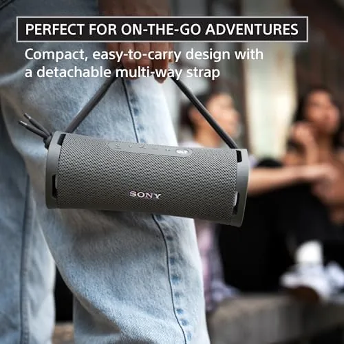 Detail shot of the Sony ULT Field 1 Wireless Bluetooth Portable Waterproof Speaker, Orange features