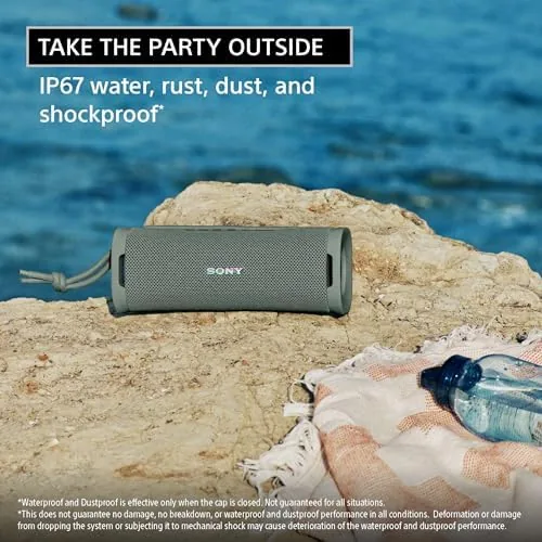Another view of the Sony ULT Field 1 Wireless Bluetooth Portable Waterproof Speaker, Orange