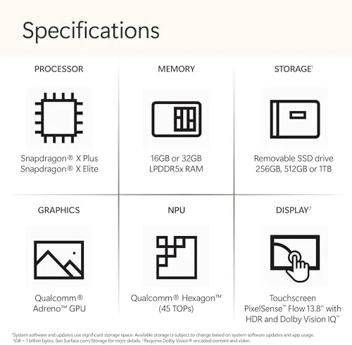 Close view of the Surface Laptop keyboard and haptic trackpad