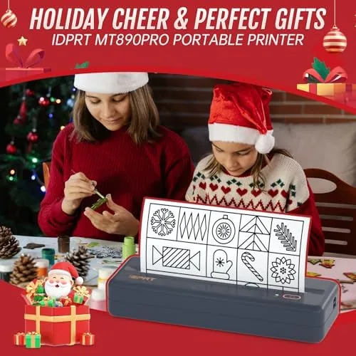 Close look at the iDPRT Portable-Printer Wireless for Travel, 300DPI Inkless-Thermal-Small-Printers for Home Use build quality
