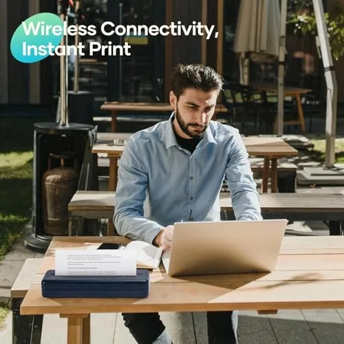 The iDPRT Portable-Printer Wireless for Travel, 300DPI Inkless-Thermal-Small-Printers for Home Use in real use