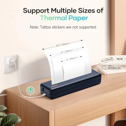 Testing the iDPRT Portable-Printer Wireless for Travel, 300DPI Inkless-Thermal-Small-Printers for Home Use over two weeks