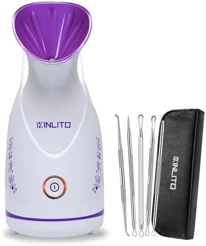 KINLITO Facial Steamer Nano Ionic Warm Mist Portable for Home SPA (Purple) Review: Tested and Rated