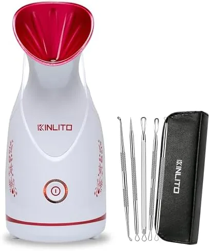 Testing the KINLITO Facial Steamer Nano Ionic Warm Mist Portable for Home SPA (Purple) over two weeks