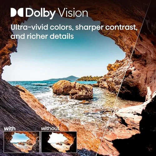 Detail shot of the Hisense A7 Series 43-Inch Class 4K UHD Smart Google TV features