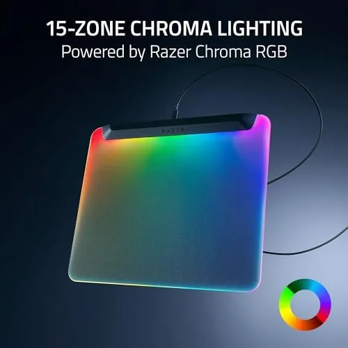 Detail shot of the Razer Firefly V2 Pro Fully Illuminated RGB Gaming Mouse Mat: features