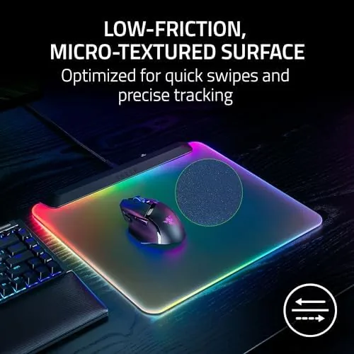 The Razer Firefly V2 Pro Fully Illuminated RGB Gaming Mouse Mat: compared in context