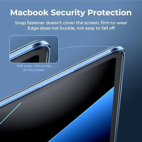 Close look at the EooCoo for MacBook Air 13 inch Case M5/M4/M3/M2 2026-2022, Crystal build quality