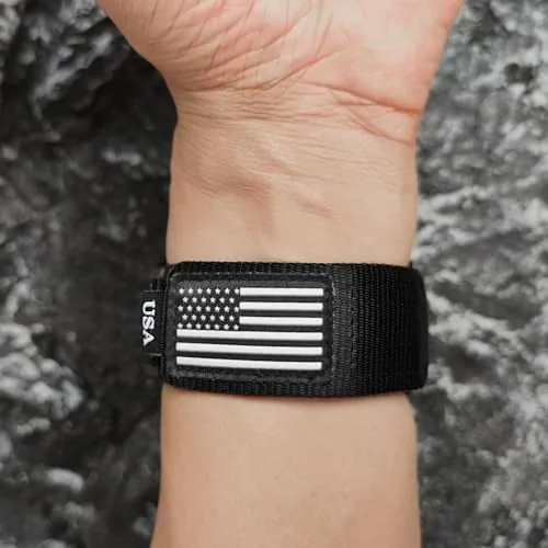 Another view of the Abanen Rugged Tactical Nylon Watch Band for Garmin Instinct 3