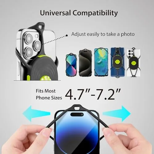 A runner checking the phone after detaching it from the magnetic armband mid run