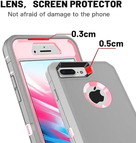 Another view of the for 7 Plus Case, 8 Plus Case with Explosion-Proof Film[2