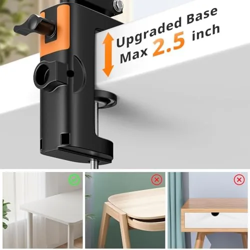 Another view of the UBeesize 10" Ring Light with Overhead Phone Mount for Content