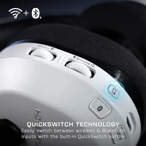 Close up of the flip to mute microphone and the ear cup controls