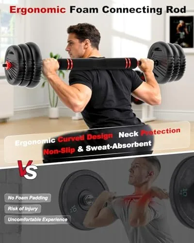 Close look at the Adjustable Dumbbell set,20/30/45/70/90lbs Free Weight Set | 5 in1 Dumbbell build quality