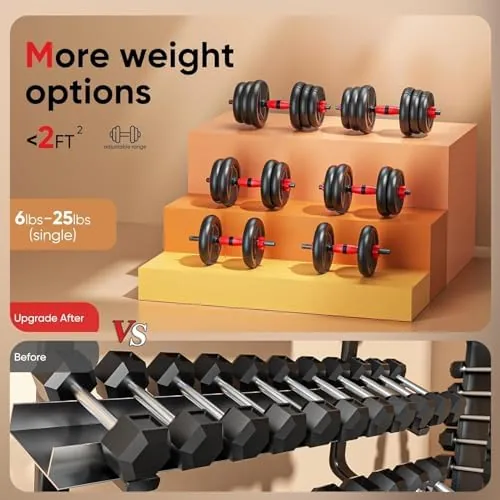 Another view of the Adjustable Dumbbell set,20/30/45/70/90lbs Free Weight Set | 5 in1 Dumbbell