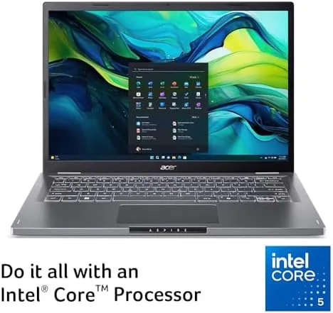 Side view of the Acer Aspire 14 showing its slim profile and ports