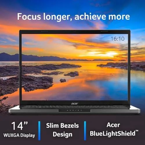 Acer Aspire 14 running a photo editing application with multiple windows open