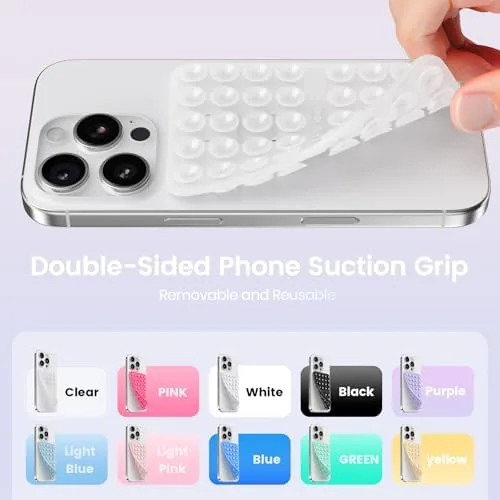 Close look at the Klearlook Silicone Double Sided Suction Cup Phone Case Mount, Transparent build quality