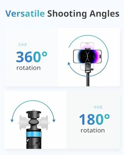 The UBeesize 72" Phone Tripod - Tripod for iPhone & Selfie in real use