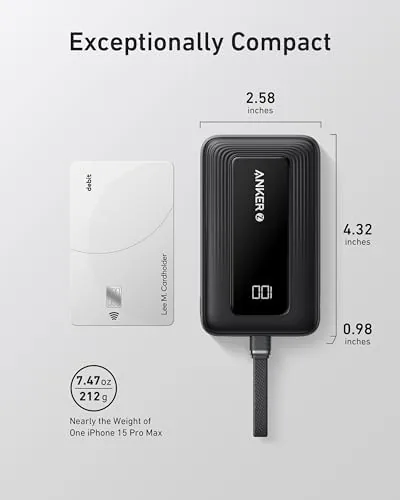The test setup with the power bank charging a phone and itself
