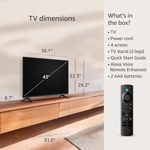 A living room scene with the Fire TV showing a live news channel