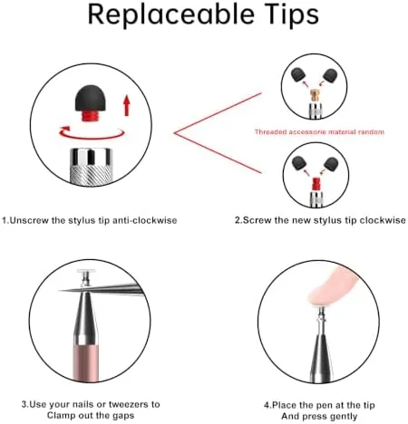 Another view of the Bopomofo Stylus(10 Pcs),2-in-1 Stylus Pen for Touchscreen,Stylus Pen | Metal