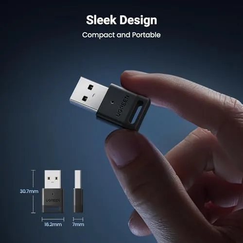 Another view of the UGREEN USB Bluetooth 5.3 Adapter for PC Bluetooth Dongle Receiver