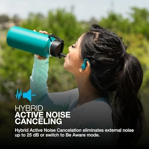 Detail shot of the JLab, JBuds Sport ANC 4, True Wireless Earbuds, Active Noise features