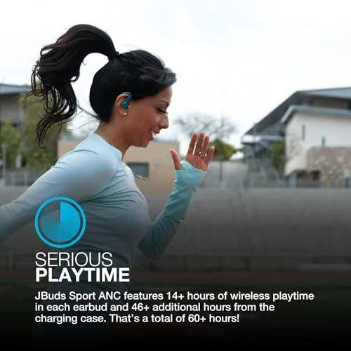 The JLab, JBuds Sport ANC 4, True Wireless Earbuds, Active Noise in real use