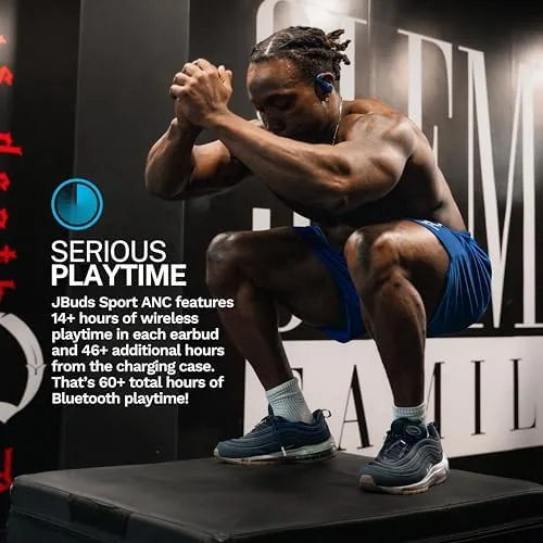 The JLab, JBuds Sport ANC 4, True Wireless Earbuds, Active Noise in real use