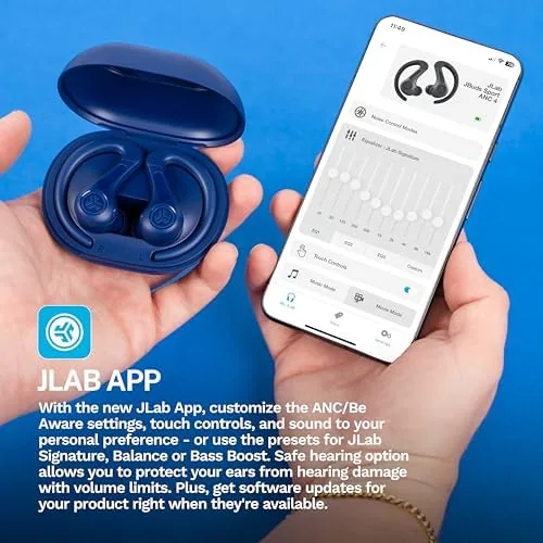 The JLab, JBuds Sport ANC 4, True Wireless Earbuds, Active Noise compared in context