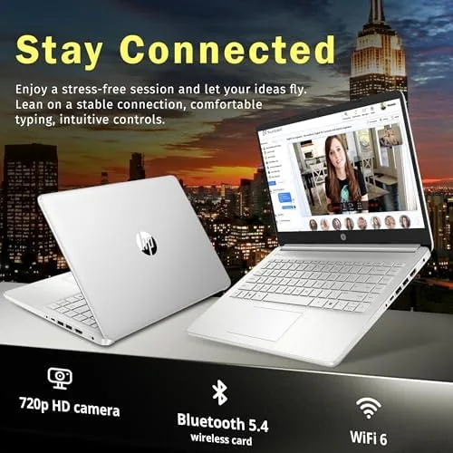 HP Stream 14 running a document and web browser side by side
