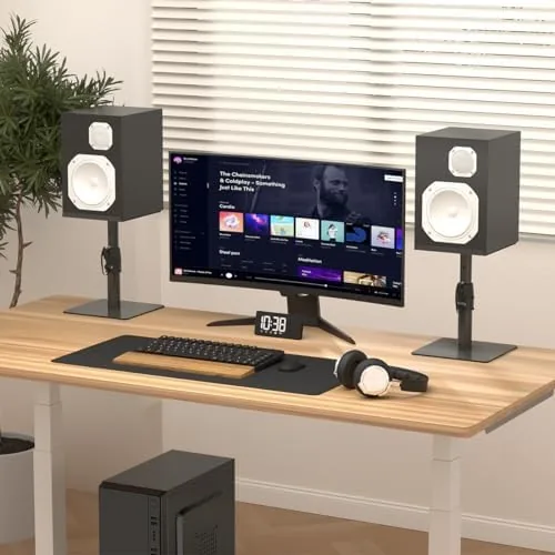 Close look at the Suptek Free-Standing Speaker Stand Desktop Set, 9.6 x 8.8 inch build quality