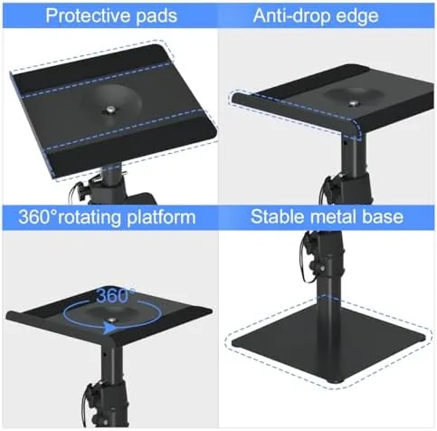 Testing the Suptek Free-Standing Speaker Stand Desktop Set, 9.6 x 8.8 inch over two weeks