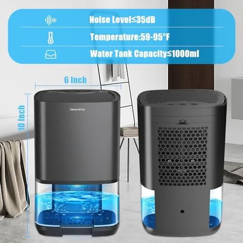 The Dehumidifiers for Bedroom 35oz Small Dehumidifier for Home 2500 Cubic compared in context