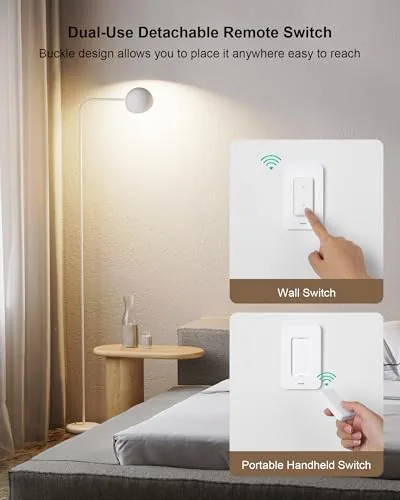 The Remote Control Outlet with Wireless Wall Switch, 200FT Long Range in real use