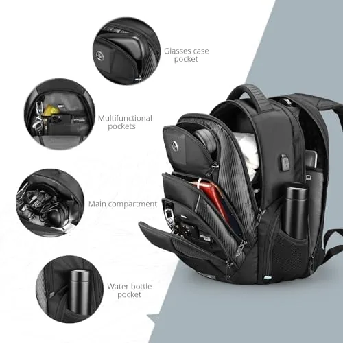 Another view of the Swissdigital Design CIRCUIT PRO Men's Laptop Backpack for College and Business
