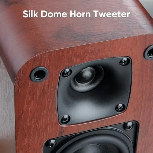 Close look at the RIOWOIS Powered Bookshelf Speakers, Desktop Speakers for Record Player | build quality
