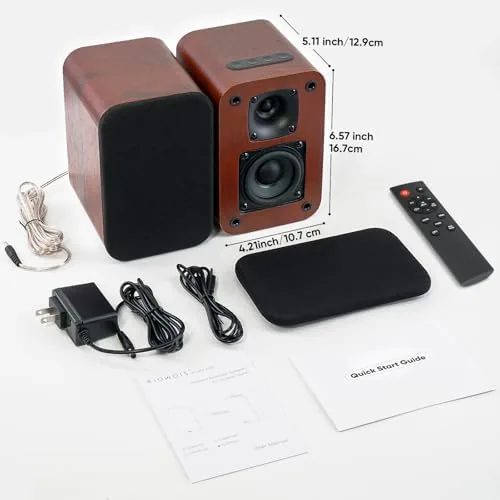 Testing the RIOWOIS Powered Bookshelf Speakers, Desktop Speakers for Record Player | over two weeks