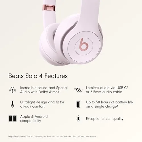 Beats Solo 4 folded into their compact travel shape