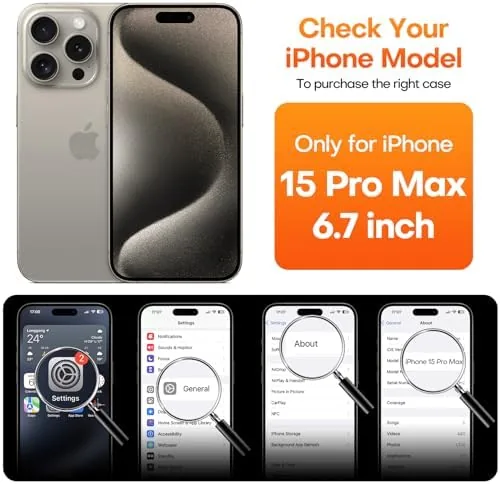 Close look at the ImpactStrong Magnetic Guard Designed for iPhone 15 Pro Max Case build quality