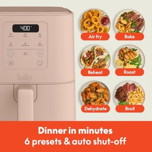 The Slim ceramic air fryer next to a standard nonstick basket air fryer for comparison
