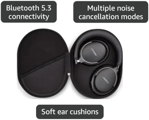 Bose QuietComfort Ultra worn on a busy airplane