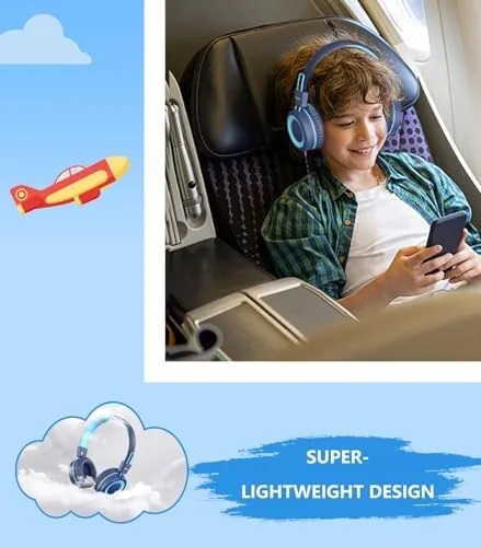 Another view of the Bywulanda Upgrade USB Type C Kids Headphone for School, 94dB