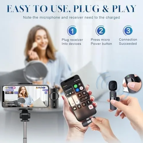 The 3 in 1 Wireless Lavalier Microphone for iPhone, iPad, Android in real use