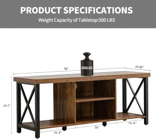 Close look at the TV Stand for TV up to 65 Inches, TV Cabinet build quality